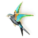 2022 New 1PC 3Colors Fashion Enamel Flying Swallow Brooch Pins for Women Animal Bird Broche Jewelry Christmas Gift