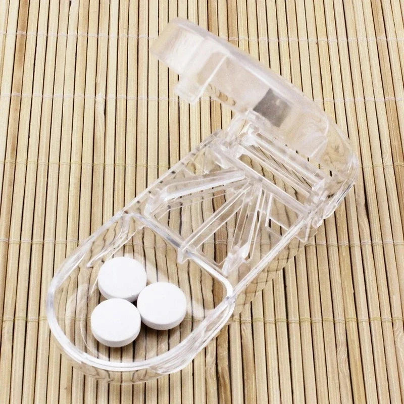 1 PC Medicine Tablet Cutter Pill Storage Box Splitter Drugs Tablet Cutter Divider Storage Case Health Care Pill Medicine Case