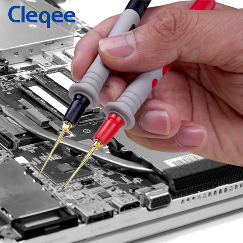 Cleqee P1308B 18PCS Test Lead Kit 4MM Banana Plug To Test Hook Cable Replaceable Multimeter Probe Test Wire Probe Alligator Clip