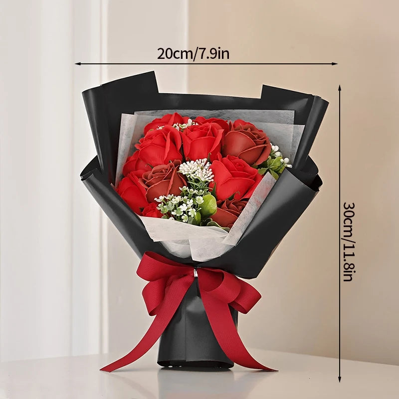 Soap Flower Bouquet Valentine's Day Gifts Creative Rose Soap Flower Mothers Day Gift Rose Soap Flower Creative Fake Flower Decor