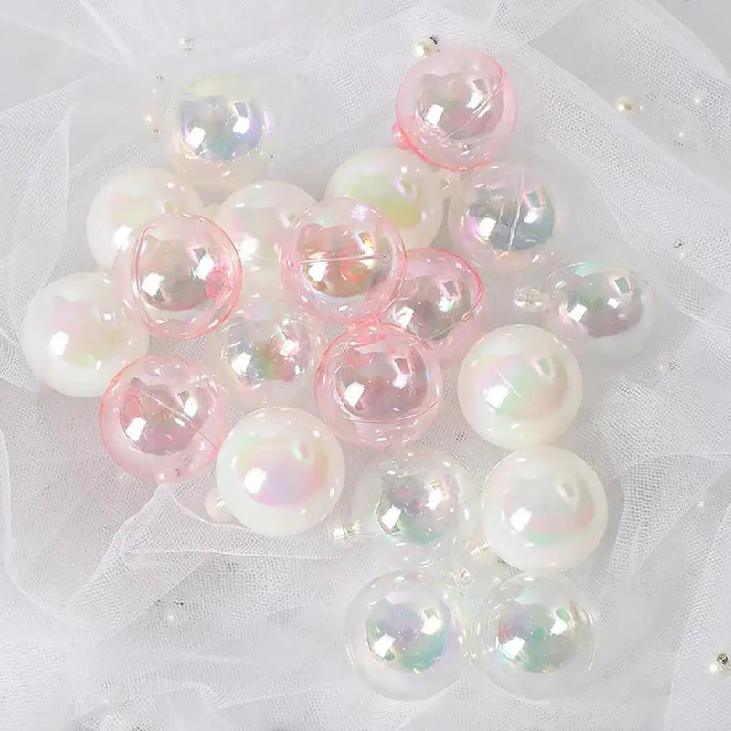 10 Pcs Cake Decoration Ball Transparent Lasers Christmas Tree Wedding Party Cake Topper Baking Ornaments Wedding Bakery Supplies