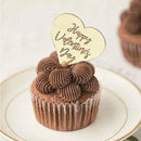 10pcs Acrylic Heart Shaped Cake Topper for Valentine's Day Wedding Party Cake Decoration Supplies