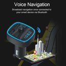 T25 FM Transmitter Car Bluetooth-compatible 5.0 Audio Receiver MP3 Player Dual USB Fast Charging Handsfree Wireless Car Charger