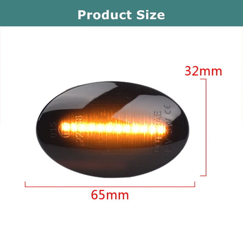 LED Dynamic Side Marker Light Flowing Turn Signal Blinker For Ford Fiesta MK4 1995-2001 KA 1996-2008 Transit 1995-2000