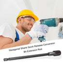 6.35mm Electric Drill Screwdriver End Extension Rod Quick Release 1/4 Inch Hex Handle Extension Rod 60/100/150mm Self-Locking
