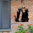 1pc Playful Black Cat Metal Wall Art - Ideal Gift for Cat Enthusiasts, Contemporary Style for Thanksgiving & Christmas Decor