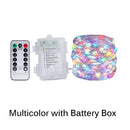 10M/20M LED USB/Battery Copper Fairy Lights Christmas Garland Remote Control String Lamp For Wedding Party Camping Home Dec