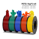 KEEPANG PLA/HS-PLA/PETG/Silk PLA 3D Printer Filament 1.75mm Mix Color 5Rolls High Speed PLA Printinng Material for Bambu Lab