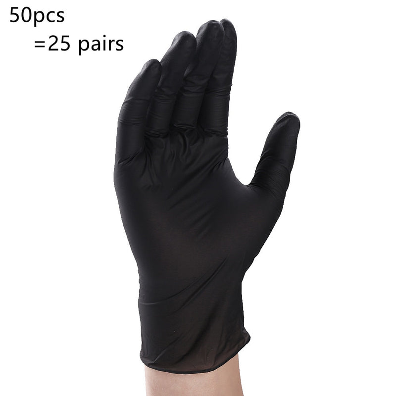 Black Disposable Chemical Resistant Rubber Nitrile Latex Work Housework Kitchen Home Cleaning Car Repair Tattoo Car Wash Gloves