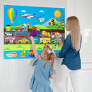 35Pcs Vehicle Felt Story Board Set Transportation Interactive Game Preschool Education Storytelling Montessori Toys for Kids