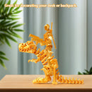 3D Printed Robot Dummy and Dinosaur Set Assembly Completed Multi-Jointed Action Figures T13 Action Figure Set with Dragon Mount