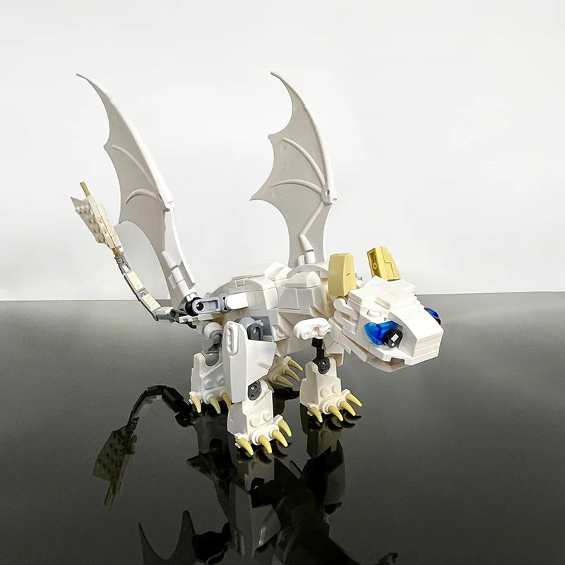 MOC Movie Train Dragon Figure Bricks Construction Toys For Boy Toothless Night Furied Dragon Building Blocks For Children Toys