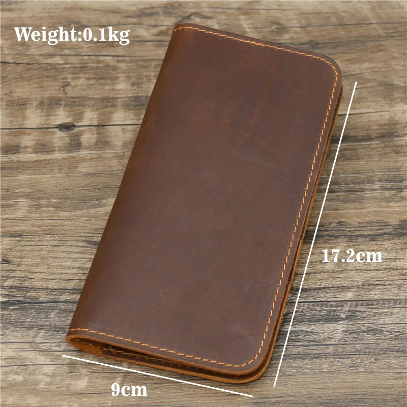 Best Genuine Leather Personalised Wallet for Men with Checkbook Holder Long Pure Leather Wallet for Men Custom Engraved