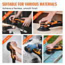 VEVOR Random Orbital Sander 350W Brushless Orbital Sander 10000 PRM 6 Variable Speed Sanding Machine for Woodworking Detailing