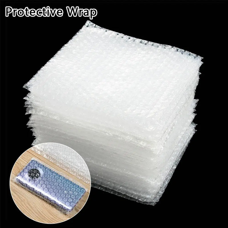 50pcs PE Clear Cushioning Covers Envelope Shockproof Package White Bubble Bag Protective Wrap Foam Packing Bags