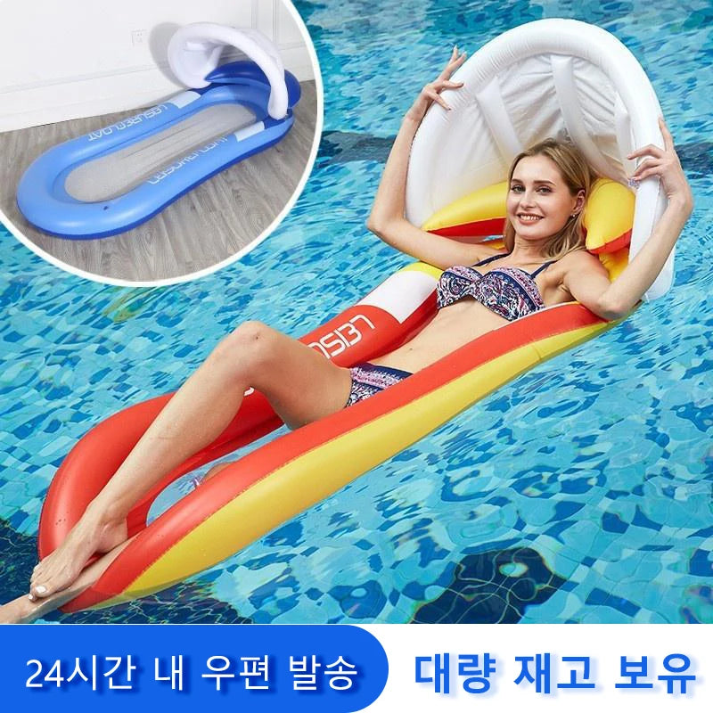 Outdoor Foldable Sleeping Water Hammock Tube Inflatable Floating Row Swimming Pool Air Sea Mattresses Bed Beach Lounger Chair