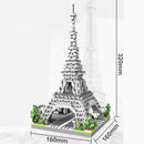 MOC Paris Tower Street View Building Block Mini Diamond Small Particle Assembly Building Block Decoration Toy