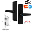 Wifi Smart Door Lock with Handle Keyless Entry Fingerprint Digital Lock Free App Remote Control Door 35-120mm