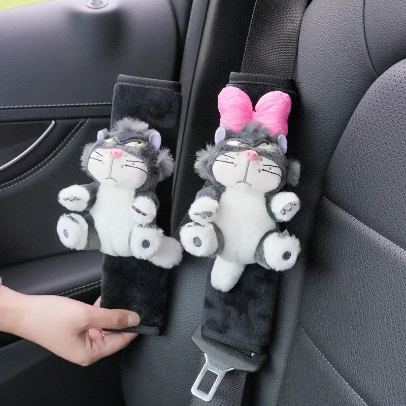 Cute cat car windshield wiper decorations interior plush doll Creative gift shoulder pads Car interior decoration accessories