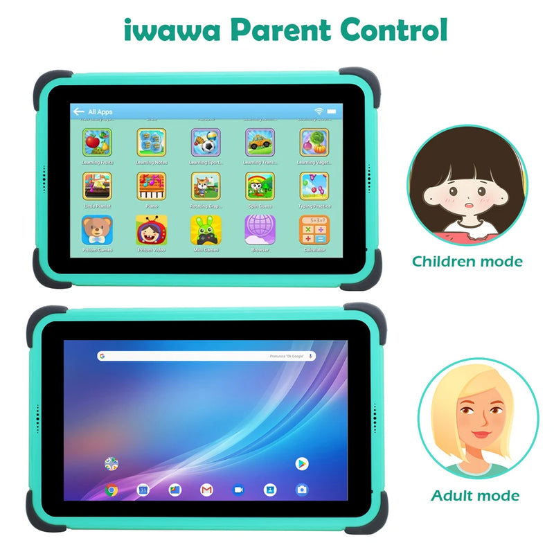 CWOWDEFU Kids Tablet 8 Inch HD 1280x800 Android 11.0 Wifi 6 5+8MP Camera Google Play Tablets for Children Students 2GB 32GB Gift