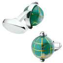 HAWSON Man French Shirt Cuff Fashion Jewelry Men's Novelty Globe Cufflinks Earth Cuff links for Geolography