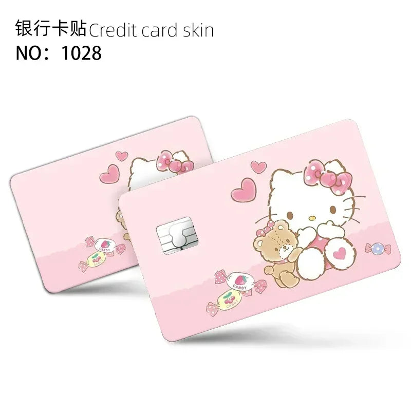 Sanrio Various Anime Bank Credit Cards Bus Pass Stickers Cool Decoration Waterproof and Scratch Resistant Stickers Toys Gifts