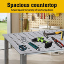 Welding Table 36x24 Inch Workbench, Adjustable Beam & Feet, 600lbs Capacity for Garage Shop Home