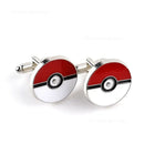 Pokemon Poke Ball Cufflinks Men's Shirt Cuffs Nail Fashion Personality Alloy French Round Button Men Sleeve Shirt Cufflinks