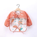 Baby Long Sleeve Scarf Waterproof Toddler Art Smock Feeding Bib Apron Pocket Infant Boys Girls Burp Cloth Banana Bibs for1-3Year