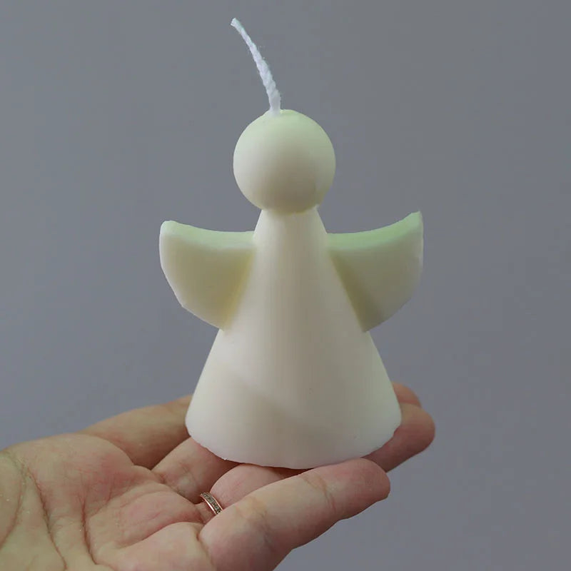 3D Angel Candle Silicone Mold Simple Angel Shape Scented Soap Mould DIY Plaster Concrete Resin Ornament Gifts Molds Home Decor