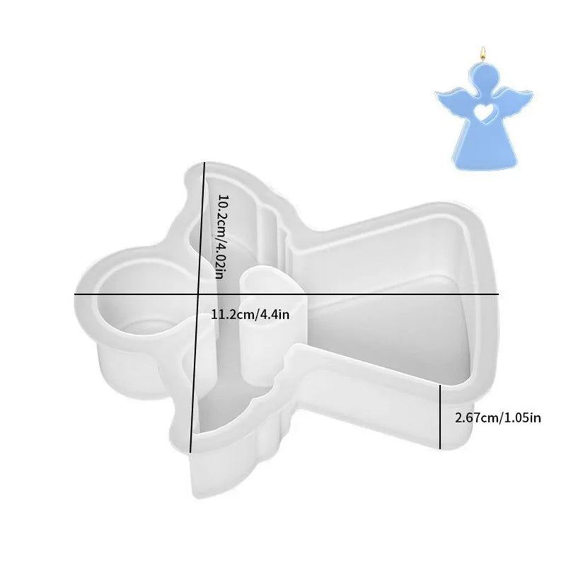 Cute Angel Candle Silicone Mold Gypsum Car Mounted Incense Expanding Gypsum Decoration Mold Easter Aromatherapy Candle Mold