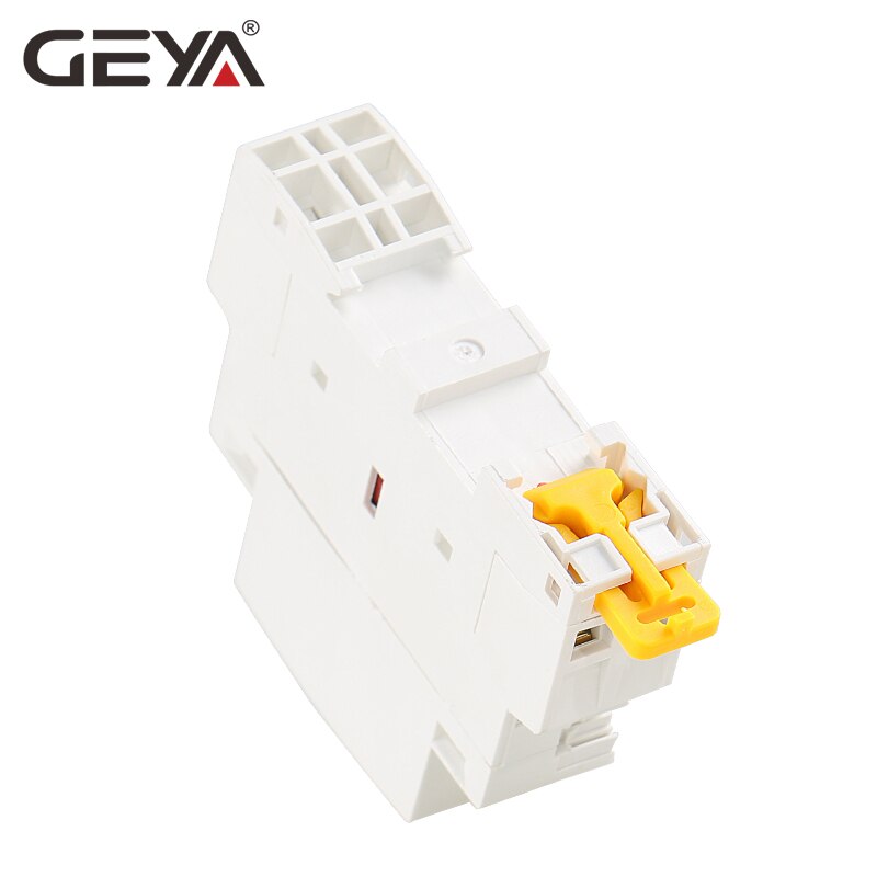GEYA Manual Contactor  2P 16A 20A 25A 2NO or  2NC 220V 50/60Hz Manual Control Home Use AC Contactor Din Rail Type