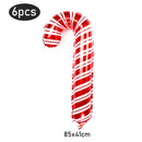 6Pcs Christmas Candy Cane Foil Balloons Round Windmill Lollipops Candy Helium Foil Balloons for Xmas Wedding Birthday Decoration