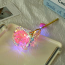 Valentine's Day LED Rose Creative Gold Foil Flower Artificial Flower for Home Decor Wedding Valentine's Day Mother's Day Gifts