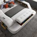 Queen Size Storage Double Bed Aesthetic Nordic Master Modern King Double Bed Multifunctional Smart Cama Casal Room Furniture