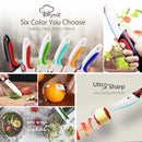 Ceramic Knife Kitchen Knives Holder Chef Slicing Utility Paring Knife White Blade 3 4 5 6 inch + Stand + Peeler Cooking Set