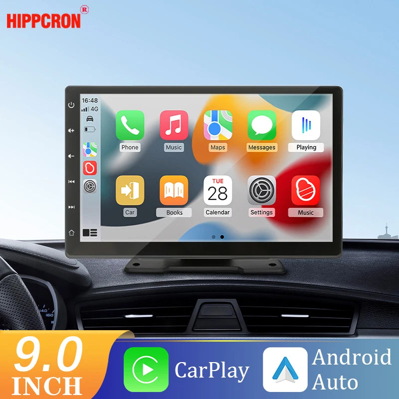9 inch CarPlay Car Radio Multimedia Video Player Android Auto IPS Touch Screen AUX Input Bluetooth MirrorLink Universal