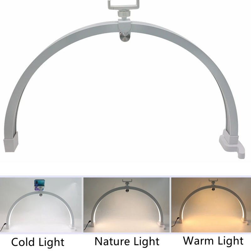 Half Moon Nail Table Lamp 56cm Foldable LED Crescent Manicure Desktop Light Arch Beauty Salon Fill Lighting