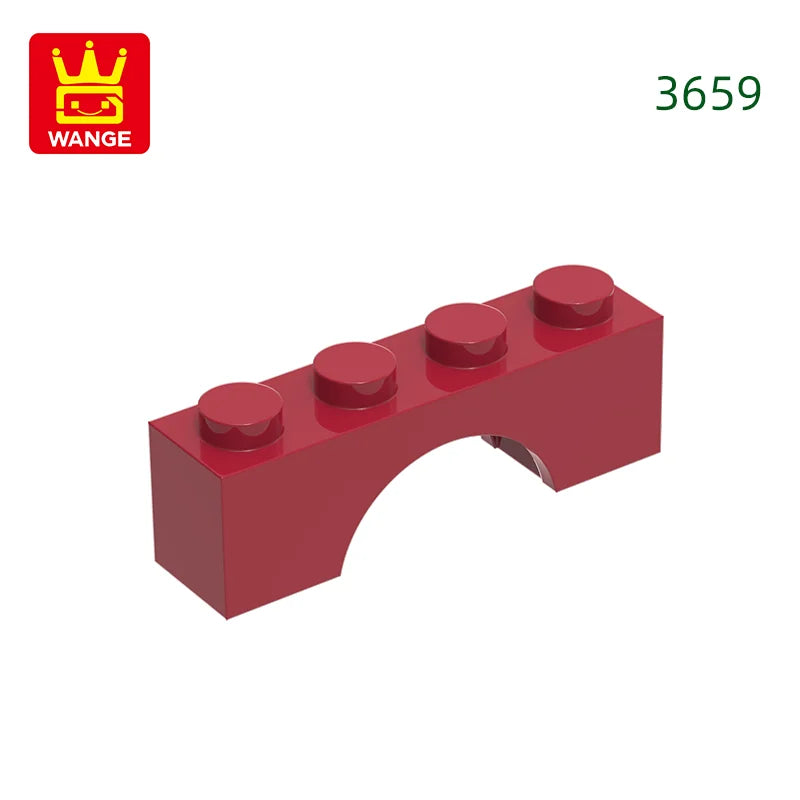 Wange 81Pcs/Lot 3659 1x4x2 Flat Arch Building Blocks MOC Construction Accessories Parts Compatible with Brick Children Toys Gift