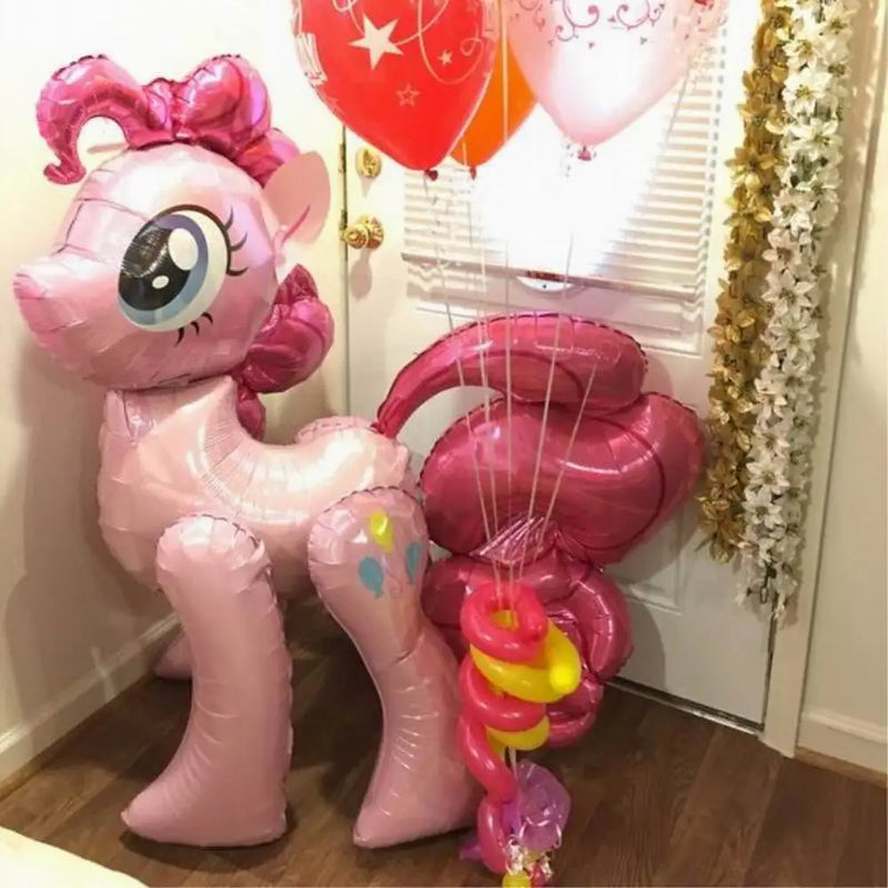 New 100*97CM Pink Horse Pony Unicorn Balloon Happy Birthday Unicorn Party Helium Balloons Kid Animal Toy Globo Party Decoration