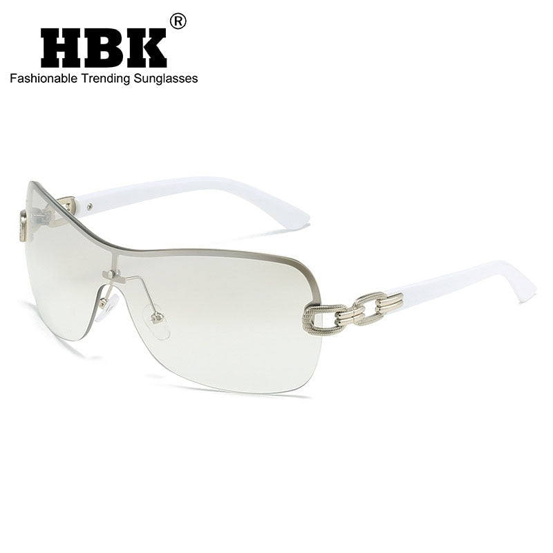 HBK Italy Oversized Gradient Sunglasses Women TOP QUALITY Brand Vintage Lady Summer Style Sunnies Shades Sun Glasses FemaleUV400