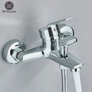 Chrome Bathroom Faucet  Bathtub Facuet  Wall Mounting Cold and Hot Shower Faucet