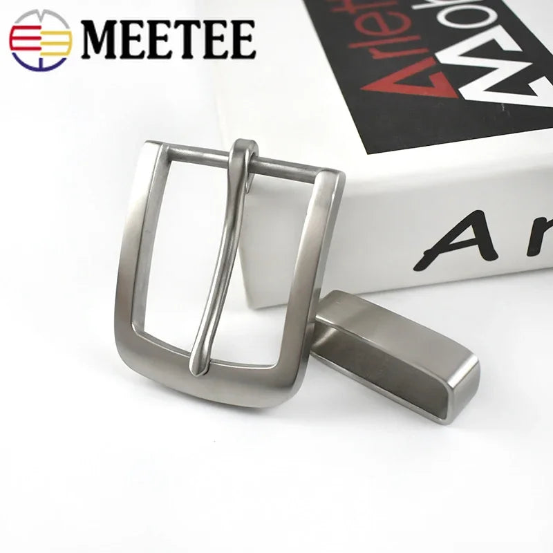 40mm Men Belt Buckles 316 Material Stainless Steel Metal Pin Buckle for Belts 38-39mm DIY Clothes Garment Decoration Accessories