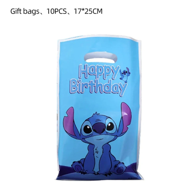 Newcomer Discount Disney Lilo&Stitch Party Gift Bag Children Candy GiftBag Party Supplies Kid Birthday Blue Stitch Home Supplies