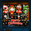 2025 New year Merry Christmas wall Window Stickers Elk Santa Claus Window Clings Decal Christmas Decoration For Home Navidad