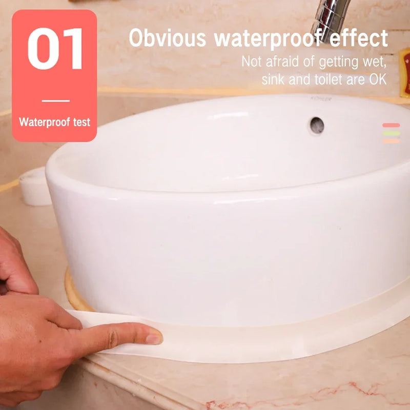 Sealing Tape For Bathroom Kitchen Accessories Shower Bathtub Caulk Strip Self Adhesive Waterproof Wall Sticker Sink Edge Tape