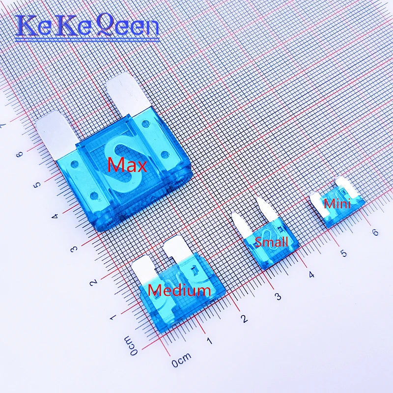 Inser Auto Car Fuse 1A 2A 3A 5A 7.5A 10A 15A 20A 25A 30A 35A 40A 50A 60A 70A 80A 90A 100A 120A ZINC Pins Mini Small Medium Max