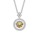 BIJOX STORY 1 CT Moissanite Pendant For Women Simulated Diamond Necklace S925 Sterling Silver Jewelry Girl Valentine's Day Gift