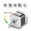 HANPOSE Nema17 stepper motor, torque 78 oz-in (52 N-cm), current 1.8 A. Models 17HS8401 17HS 2408 17HS3401S 17HS4401S 17HS6401S
