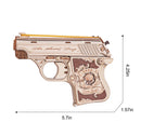 Robotime Rokr Mini Gun Toys 3D Wooden Puzzle Rubber Band Guns Toy for Adults Teens Funny Building Block Sets Easy Assembly LQ502